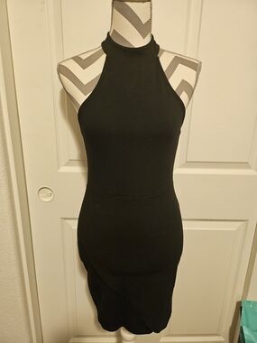Forever 21 Black High-Neck Mini Dress